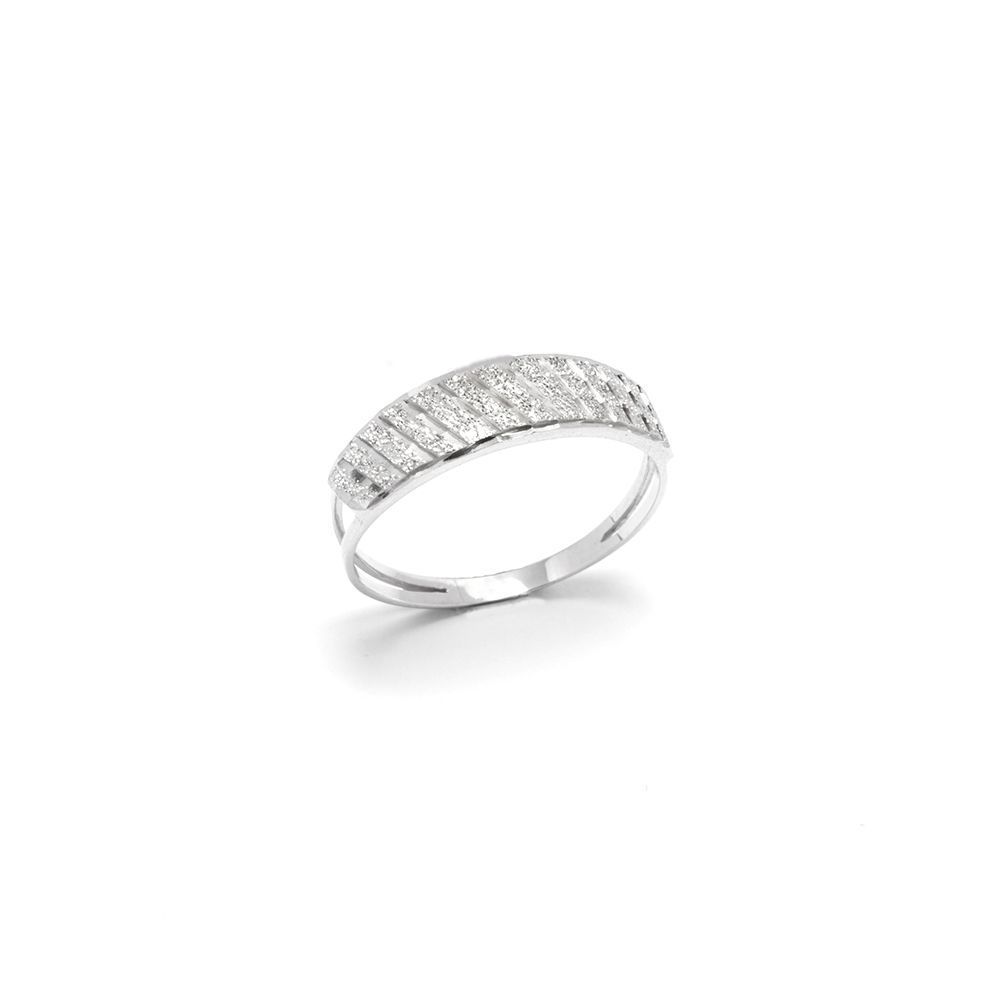 Anel Cerca Branco em Ouro 18 Kilates - 22866